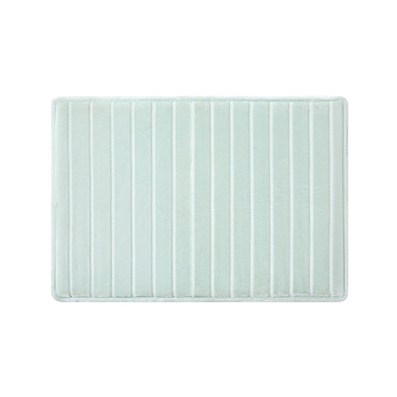 SUVAMJAM® Striped Memory Foam Bath Mat 17” x 24”, Water Absorbent Shower Mat, Thick Bath Rugs for Bathroom Non Slip with eyemesh Backing, Washable Soft Anti-slip DoorEntrance Carpet, Bath Rug,Household Mat for Indoor LivingRoom Bedroom Kitchen
