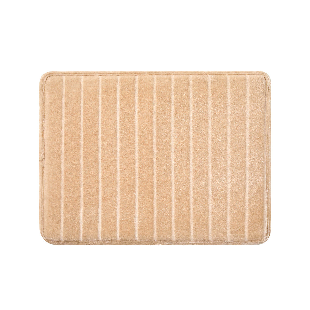 SUVAMJAM® Striped Memory Foam Bath Mat 17” x 24”, Water Absorbent Shower Mat, Thick Bath Rugs for Bathroom Non Slip with eyemesh Backing, Washable Soft Anti-slip DoorEntrance Carpet, Bath Rug,Household Mat for Indoor LivingRoom Bedroom Kitchen